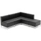 Infinity Black Bonded Leather Straight Backed Cube